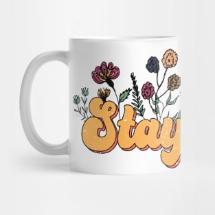 Stay Wild Retro Hippie 80s Design Mug